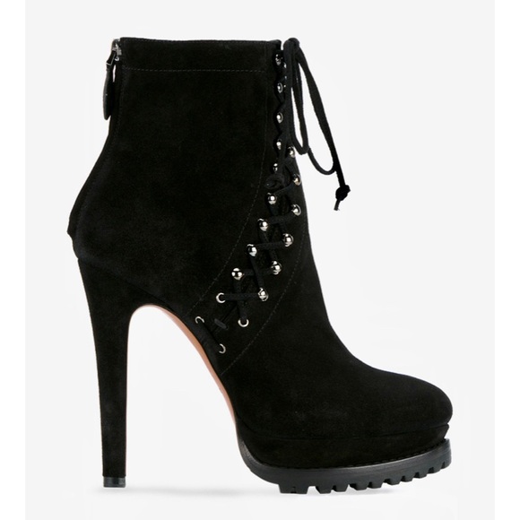 Alala Shoes - NEW!! Alaia Azzedine Suede LaceUp Platform Bootie